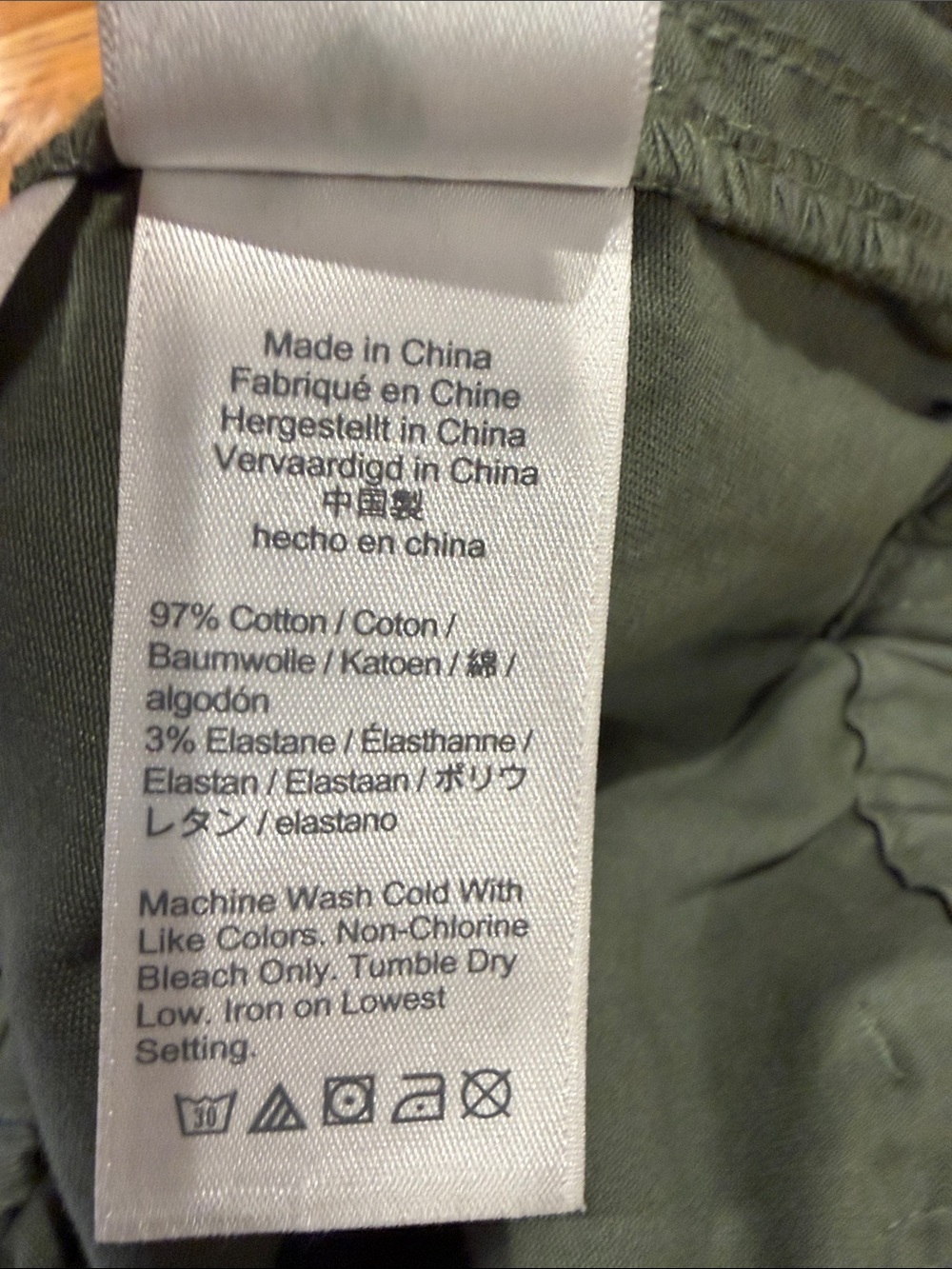 J. Crew Elastic High Rise Baggy Green Cropped Wide Leg Chino Pants - Size Medium - Picture 9 of 14